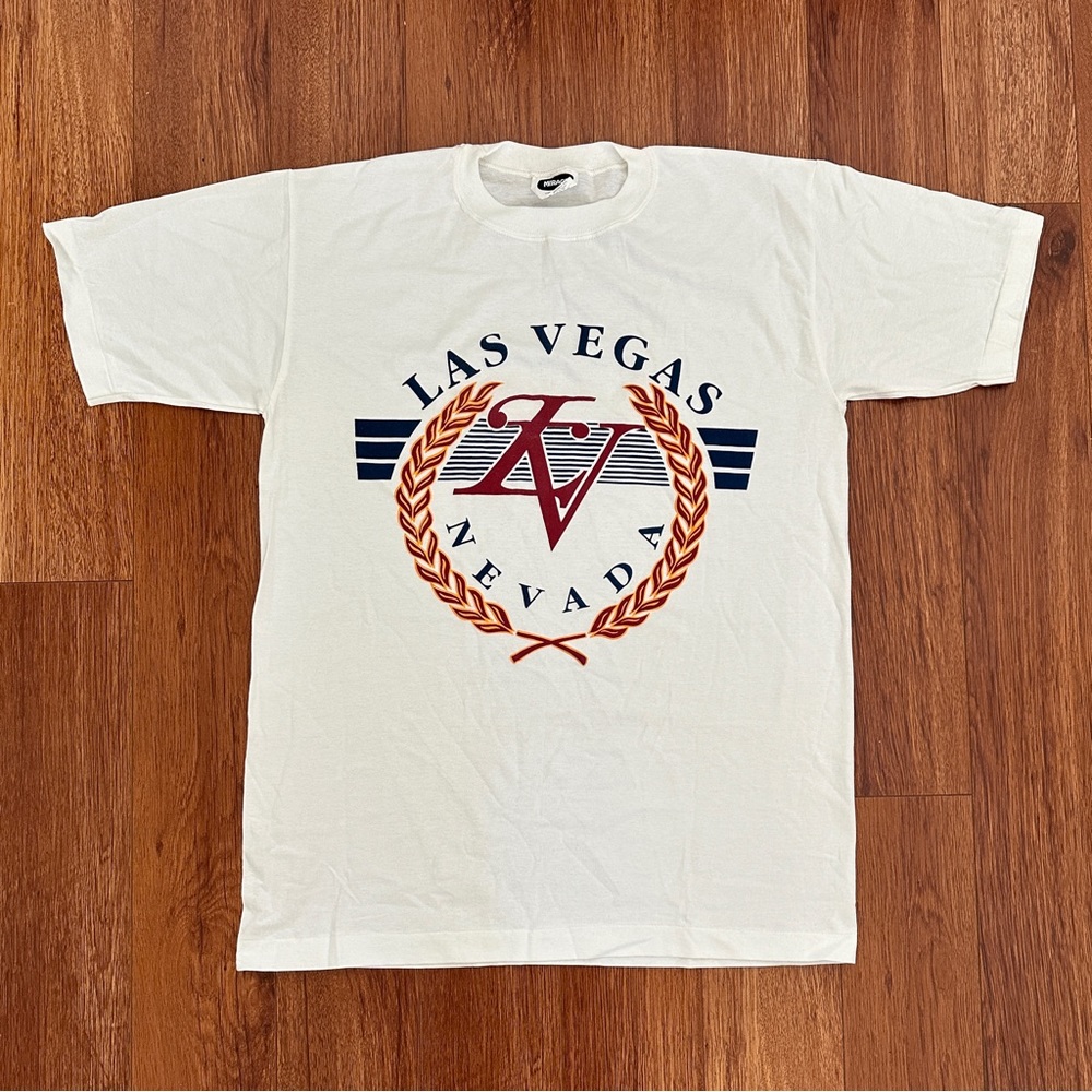 Vintage Mens Large Mirage Las Vegas Shirt White Single Stitch